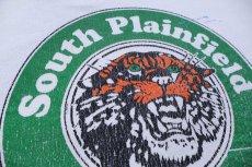 画像4: 90s USA製 South Plainfield TIGERS タイガー ひび割れプリント ペンキ飛び スウェット 白 XL (4)