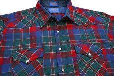 画像3: 00s メキシコ製 PENDLETONペンドルトン チェック ウール ウエスタンシャツ XL★44 (3)