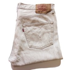 画像1: 90s カナダ製 Levi'sリーバイス 501 カラーデニムパンツ カスタム カーキ W38★SDP4746 (1)