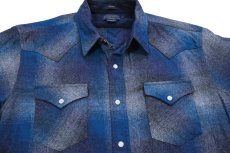 画像3: PENDLETONペンドルトン CANYON オンブレチェック ウール ウエスタンシャツ M★46 (3)