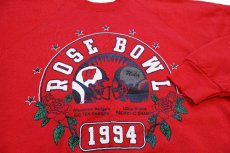 画像3: 90s USA製 ROSE BOWL 1994 Wisconsin Badgers UCLA Bruins アメフト スウェット 赤 XL (3)