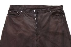 画像4: 00s メキシコ製 Levi'sリーバイス 501 後染め カラーデニムパンツ 焦げ茶 W44 L32★SDP4750 特大 (4)