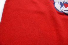 画像5: 80s USA製 FRESNO STATE ブルドッグ 発泡プリント スウェット 赤 XL (5)