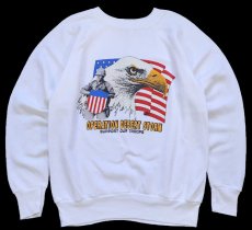 画像1: 90s USA製 OPERATION DESERT STORM SUPPORT OUR TROOPS スウェット 白 L (1)