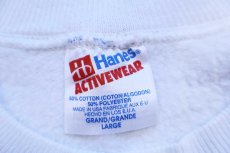 画像5: 90s USA製 Hanes ENJOY OUR 'DAIRY AIR' 牛 イラスト 両面プリント スウェット 白 L (5)