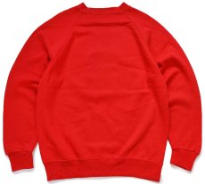 画像2: 80s USA製 FRESNO STATE ブルドッグ 発泡プリント スウェット 赤 XL (2)