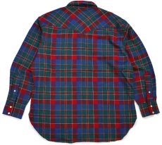 画像2: 00s メキシコ製 PENDLETONペンドルトン チェック ウール ウエスタンシャツ XL★44 (2)