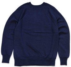 画像2: 80s USA製 PATRIOTS NORTH VERMILION 袖プリント スウェット 紺 M (2)