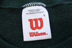画像5: 90s Wilsonウィルソン USMC 刺繍 スウェット 深緑 L (5)