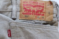 画像5: Levi'sリーバイス 501 CONE DENIM WHITE OAK カラーデニムパンツ カーキ W38★SDP4748 (5)