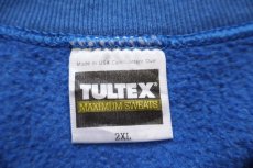 画像4: 90s USA製 DUKE UNIVERSITY BLUE DEVILS ひび割れプリント スウェット ボロ 青 2XL★特大 (4)