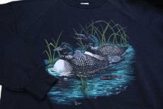画像3: 90s カナダ製 ダック アート スウェット 黒 XL (3)