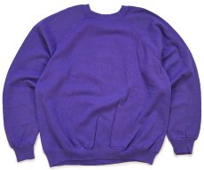 画像2: 90s USA製 Hanes WHEN I AM AN OLD WOMAN I SHALL WEAR PURPLE ハート スウェット 紫 XL (2)