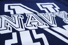 画像4: 80s USA製 NAVY ロゴ スウェット 紺 L (4)