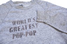 画像3: 90s USA製 Leeリー WORLD'S GREATEST POP-POP ステンシル スウェット 杢グレー XL (3)