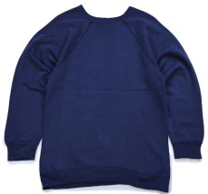 画像2: 80s USA製 Championチャンピオン MICHIGAN フロッキープリント スウェット 紺 L (2)