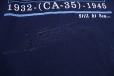 画像5: 90s USA製 Hanes USS INDIANAPOLIS 1932-(CA-35)-1945 スウェット 紺 M (5)