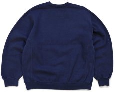画像2: 00s メキシコ製 RUSSELLラッセル NAVY ANNAPOLIS スウェット 紺 L (2)