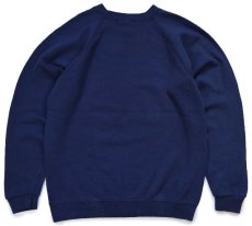 画像2: 80s USA製 NAVY ロゴ スウェット 紺 L (2)