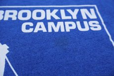 画像5: 90s USA製 LIU BROOKLYN CAMPUS ブリッジ スウェット 青 XL (5)