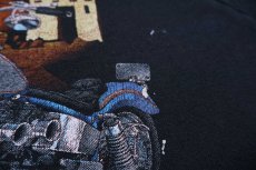 画像6: 90s Hanes THE DREAM LIVES バイク ペンキ飛び スウェット 黒 フェード XXL★特大 (6)