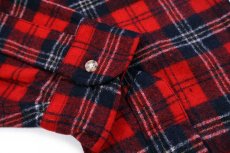 画像6: 70s USA製 PENDLETONペンドルトン AUTHENTIC CLUNY RED TARTAN タータンチェック ウールシャツ M★30 (6)