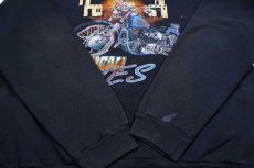 画像7: 90s Hanes THE DREAM LIVES バイク ペンキ飛び スウェット 黒 フェード XXL★特大 (7)