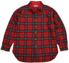 画像1: 70s USA製 PENDLETONペンドルトン AUTHENTIC BOYD TARTAN タータンチェック ウールシャツ L★35 (1)