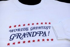 画像3: 80s USA製 WORLD'S GREATEST GRANDPA ! スウェット 白 XL (3)