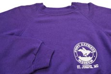 画像3: 80s USA製 Hanes PONY EXPRESS MUSEUM スウェット 紫 L (3)