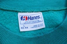 画像5: 80s USA製 Hanes SAN DIEGO YACHT RACING ヨット 両面プリント スウェット エメラルドグリーン L (5)