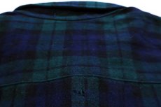 画像5: 90s USA製 PENDLETONペンドルトン AUTHENTIC BLACK WATCH TARTANブラックウォッチ タータンチェック ボタンダウン ウールシャツXXL★特大 (5)