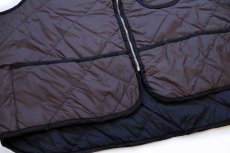 画像6: 80s USA製 WEAR GUARD ナイロン キルティング ライナーベスト 焦げ茶 XXL★特大 (6)