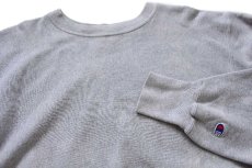 画像3: 90s メキシコ製 Championチャンピオン 無地 目無し リバースウィーブ スウェット グレー L★277 ブランク ブックストア (3)