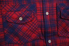 画像5: USA製 PENDLETONペンドルトン THE PORTLAND COLLECTION チェック ウールシャツ 赤×紺 M (5)