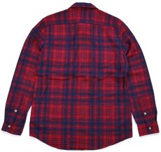 画像2: USA製 PENDLETONペンドルトン THE PORTLAND COLLECTION チェック ウールシャツ 赤×紺 M (2)