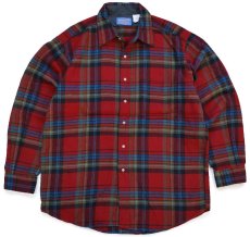 画像1: 90s USA製 PENDLETONペンドルトン タータンチェック ウールシャツ L★18 (1)