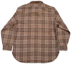 画像2: 70s USA製 PENDLETONペンドルトン チェック エルボーパッチ付き ウールシャツ XL★29 (2)