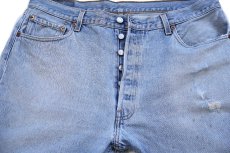 画像4: 00s USA製 Levi'sリーバイス 501 ダメージ&ペンキ飛び デニムパンツ W38★242 (4)