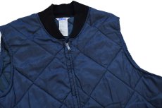 画像3: 90s USA製 BIG SMITHビッグスミス ナイロン キルティング ライナーベスト 紺 L (3)