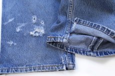 画像9: 90s USA製 Levi'sリーバイス 501 ダメージ デニムパンツ W40 L30★241 (9)