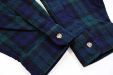 画像6: 90s USA製 PENDLETONペンドルトン AUTHENTIC BLACK WATCH TARTANブラックウォッチ タータンチェック ボタンダウン ウールシャツXXL★特大 (6)