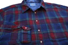 画像3: 90s USA製 PENDLETONペンドルトン タータンチェック ウールシャツ XL★07 (3)