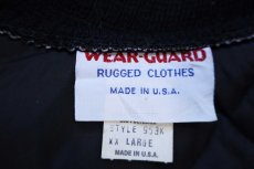 画像4: 80s USA製 WEAR GUARD ナイロン キルティング ライナーベスト 焦げ茶 XXL★特大 (4)