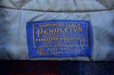 画像4: 70s USA製 PENDLETONペンドルトン タータンチェック エルボーパッチ付き ウールシャツ L★16 (4)