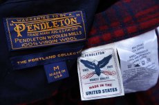 画像4: USA製 PENDLETONペンドルトン THE PORTLAND COLLECTION チェック ウールシャツ 赤×紺 M (4)