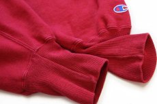 画像6: 90s メキシコ製 Championチャンピオン 無地 目無し リバースウィーブ スウェット 濃赤 M★266 ブランク ブックストア (6)