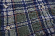 画像5: 90s USA製 PENDLETONペンドルトン タータンチェック エルボーパッチ付き ウールシャツ L★06 (5)