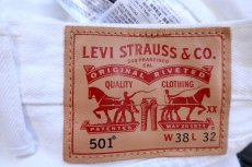 画像5: Levi'sリーバイス 501 ホワイト デニムパンツ W38 L32★SDP4709 (5)