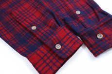 画像6: USA製 PENDLETONペンドルトン THE PORTLAND COLLECTION チェック ウールシャツ 赤×紺 M (6)
